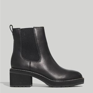 Madewell The Carina Platform Chelsea Boot Size 11 in Black